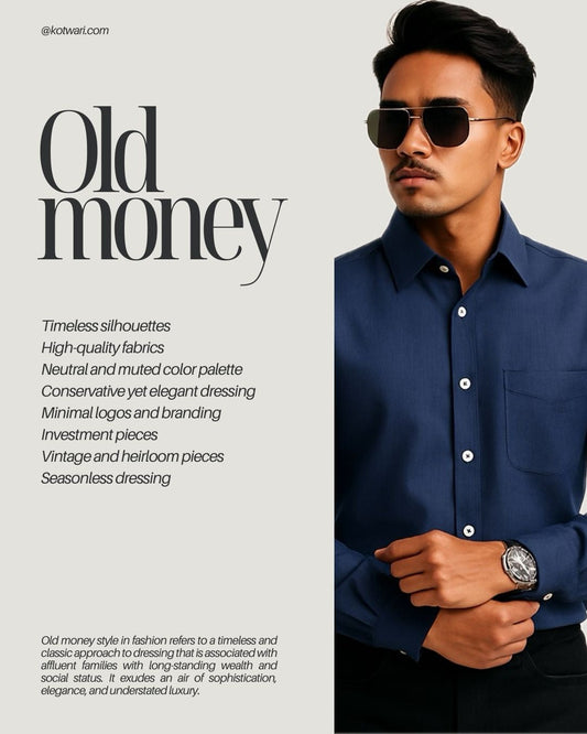 Luxury navy cotton linen shirt